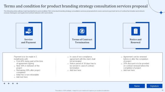 Product Branding Strategy Consultation Services Proposal Ppt PowerPoint Presentation Complete Deck With Slides