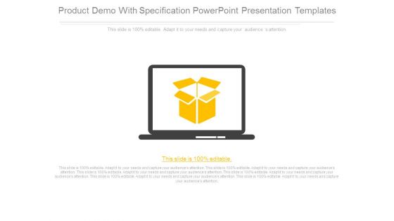Product Demo With Specification Powerpoint Presentation Templates