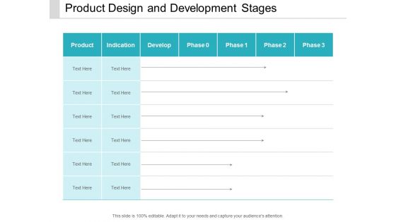 Product Design And Development Stages Ppt Powerpoint Presentation File Example