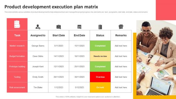 Product Development Execution Plan Matrix Structure PDF Product Development Execution Plan Matrix Structure PDF