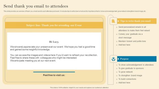 Product Inauguration Event Planning And Administration Send Thank You Email To Attendees Introduction PDF
