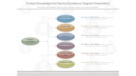 Product Knowledge And Service Excellence Diagram Presentation