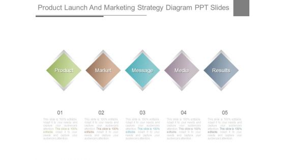 Product Launch And Marketing Strategy Diagram Ppt Slides
