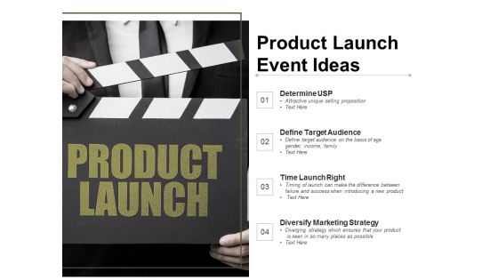 Product Launch Event Ideas Ppt PowerPoint Presentation Outline Styles