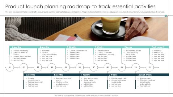 Product Launch Planning Roadmap To Track Essential Activities Product Release Commencement Introduction PDF