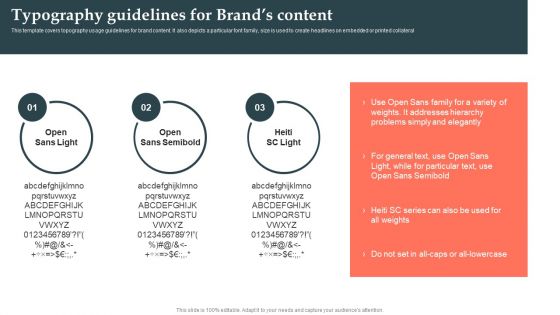 Product Launch Strategy Typography Guidelines For Brands Content Ppt Slides Samples PDF Product Launch Strategy Typography Guidelines For Brands Content Ppt Slides Samples PDF