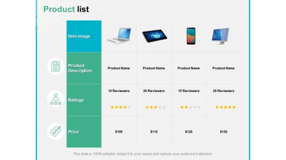 Product List Management Ppt PowerPoint Presentation Infographic Template Graphics Template