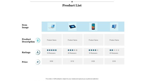 Product List Ppt PowerPoint Presentation Pictures Background Image