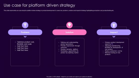 Product Management Techniques Use Case For Platform Driven Strategy Microsoft PDF