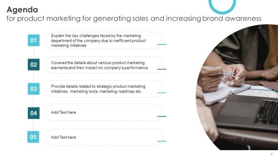 Product Marketing For Generating Sales And Increasing Brand Awareness Ppt PowerPoint Presentation Complete Deck With Slides