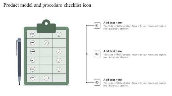 Product Model And Procedure Checklist Icon Diagrams PDF Product Model And Procedure Checklist Icon Diagrams PDF