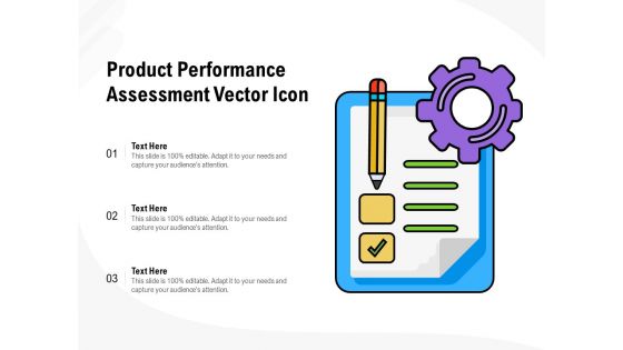 Product Performance Assessment Vector Icon Ppt PowerPoint Presentation Diagram Templates