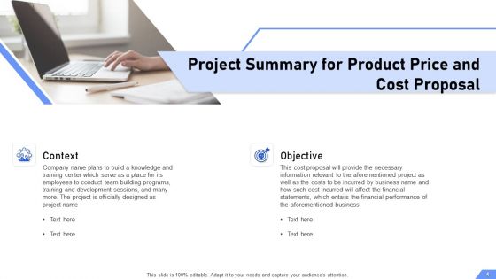 Product Price And Cost Proposal Ppt PowerPoint Presentation Complete Deck With Slides