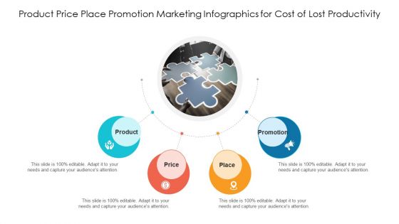 Product Price Place Promotion Marketing Infographics For Cost Of Lost Productivity Information PDF