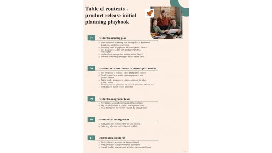Product Release Initial Planning Playbook Template