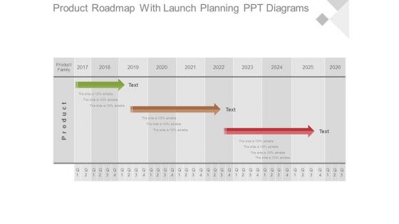 Product Roadmap With Launch Planning Ppt Diagrams