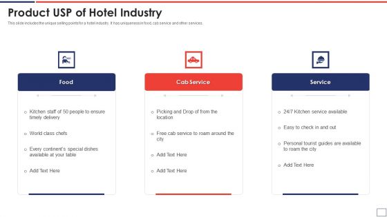 Product USP Of Hotel Industry Infographics PDF Product USP Of Hotel Industry Infographics PDF