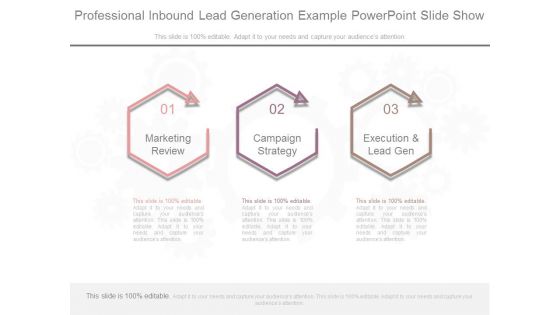 Professional Inbound Lead Generation Example Powerpoint Slide Show
