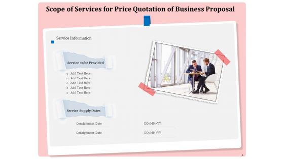 Professional Price Quotation Service Proposal Ppt PowerPoint Presentation Complete Deck With Slides