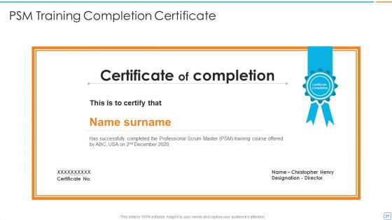 Professional Scrum Master Certification For Scrum Framework IT Ppt PowerPoint Presentation Complete Deck With Slides