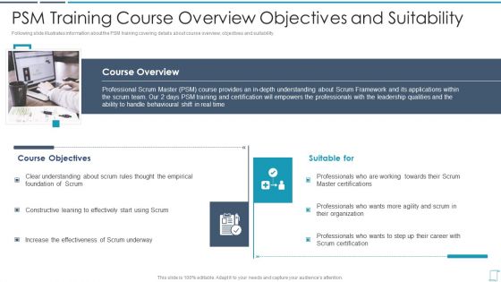 Professional Scrum Master Certification Training Program IT PSM Training Course Overview Elements PDF