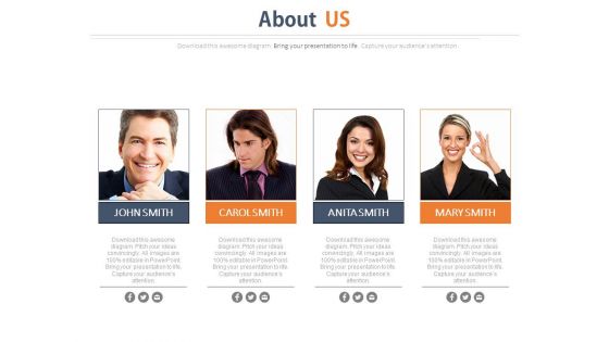 Professionals Team About Us Slide Powerpoint Slides