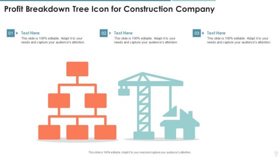 Profit Breakdown Tree Icon For Construction Company Guidelines PDF
