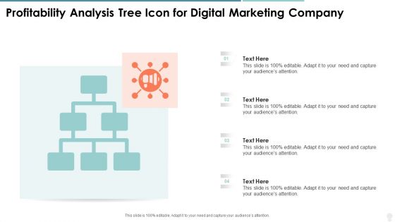 Profitability Analysis Tree Icon For Digital Marketing Company Mockup PDF