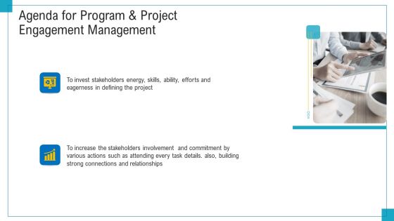 Program And PME Agenda For Program And Project Engagement Management Ppt Inspiration Model PDF