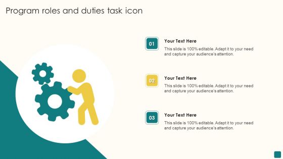 Program Roles And Duties Task Icon Topics PDF