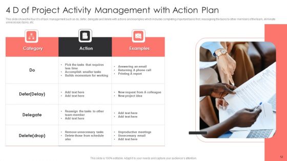 Project Activity Management Ppt PowerPoint Presentation Complete With Slides