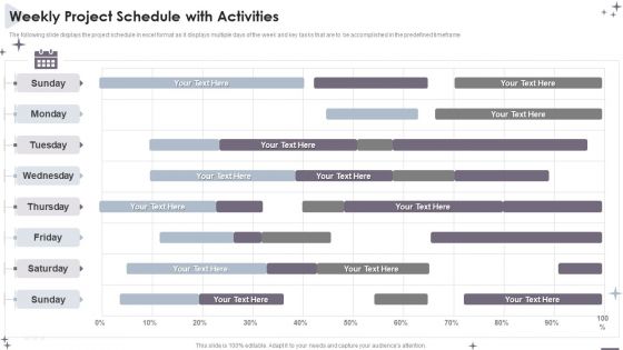 Project Administration Bundle Weekly Project Schedule With Activities Information PDF Project Administration Bundle Weekly Project Schedule With Activities Information PDF