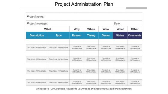 Project Administration Plan Ppt PowerPoint Presentation Icon Layouts Project Administration Plan Ppt PowerPoint Presentation Icon Layouts