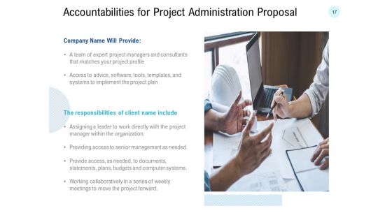 Project Administration Proposal Template Ppt PowerPoint Presentation Complete Deck With Slides