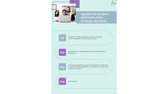 Project Administration Strategy Playbook Template