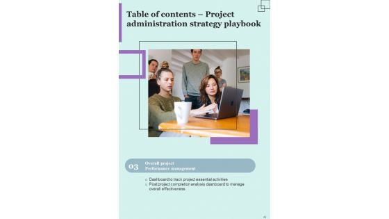 Project Administration Strategy Playbook Template