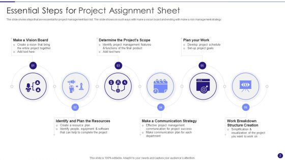 Project Assignment Sheet Ppt PowerPoint Presentation Complete With Slides