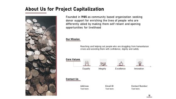 Project Capitalization Proposal Ppt PowerPoint Presentation Complete Deck With Slides
