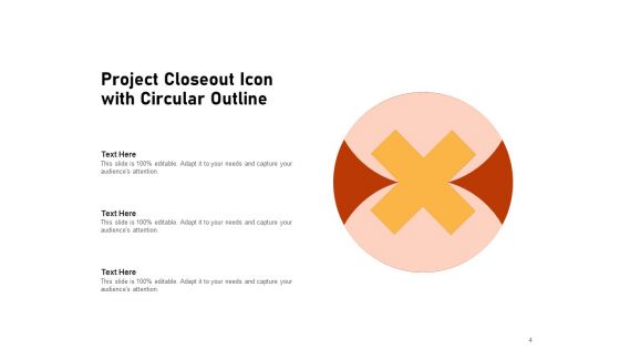 Project Closure Circular Outline Implementation Ppt PowerPoint Presentation Complete Deck