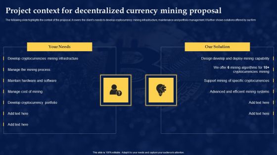 Project Context For Decentralized Currency Mining Proposal Formats PDF
