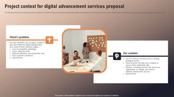 Project Context For Digital Advancement Services Proposal Rules PDF