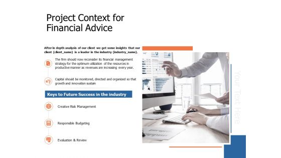 Project Context For Financial Advice Ppt Powerpoint Presentation Ideas Vector