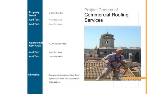 Project Context Of Commercial Roofing Services Ppt PowerPoint Presentation Show Clipart