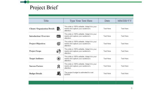 Project Description Ppt PowerPoint Presentation Complete Deck With Slides