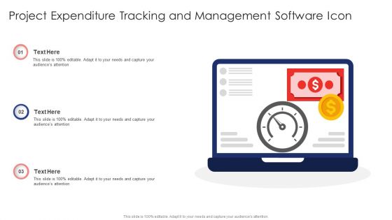 Project Expenditure Tracking And Management Software Icon Ppt File Smartart PDF