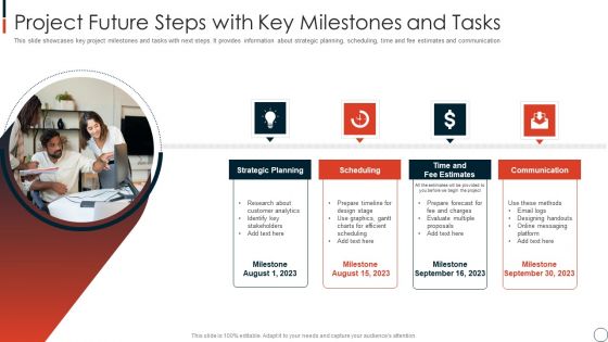 Project Future Steps With Key Milestones And Tasks Inspiration PDF