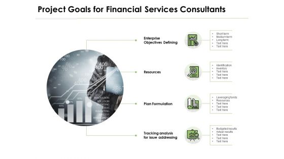 Project Goals For Financial Services Consultants Ppt PowerPoint Presentation Model Master Slide