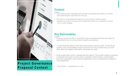 Project Governance Proposal Template Ppt PowerPoint Presentation Complete Deck With Slides