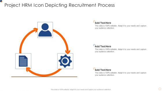 Project HRM Icon Depicting Recruitment Process Summary PDF Project HRM Icon Depicting Recruitment Process Summary PDF