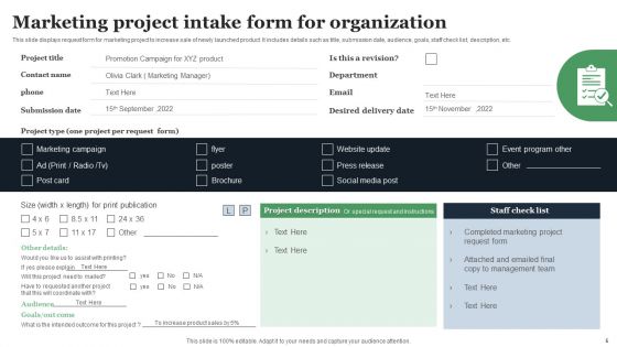 Project Intake Form Ppt PowerPoint Presentation Complete Deck With Slides